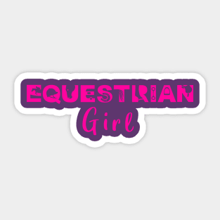 Equestrian Girl (Hot Pink) Sticker